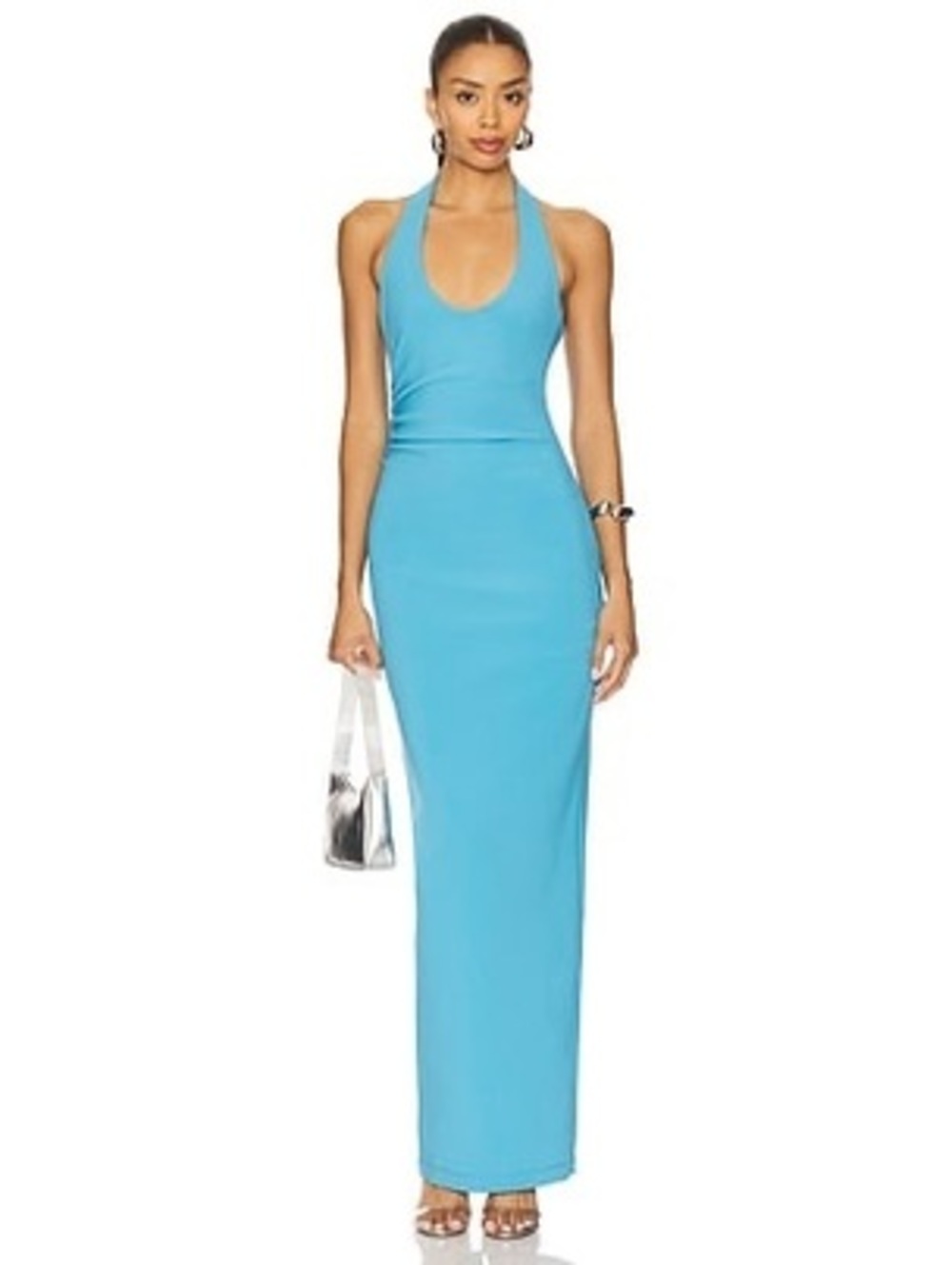 Nookie Natalia Halter Maxi Dress in Turquoise